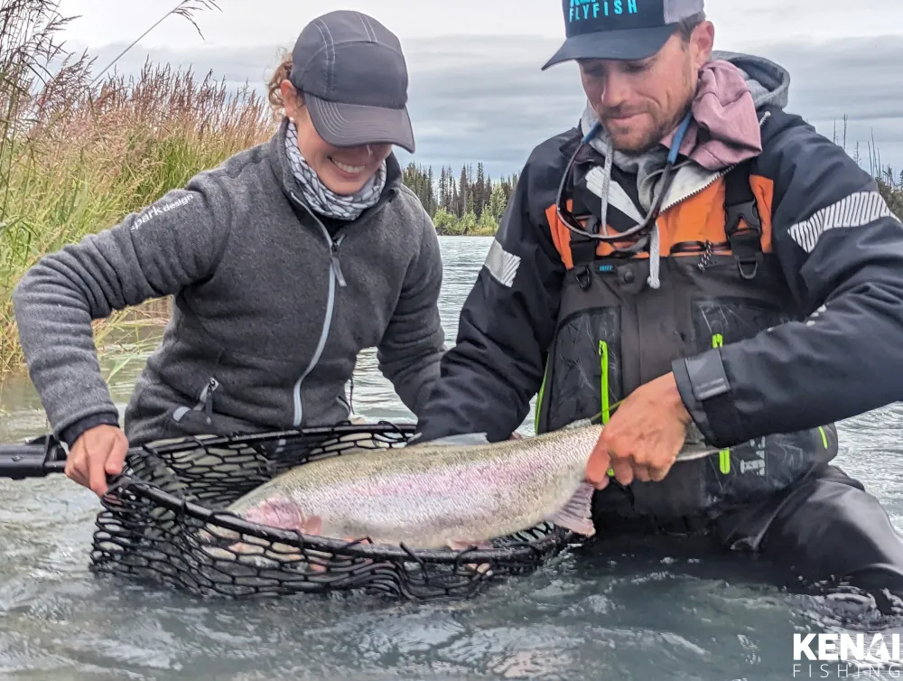 Ian McDonald with a trophy Kenai River rainbow trout